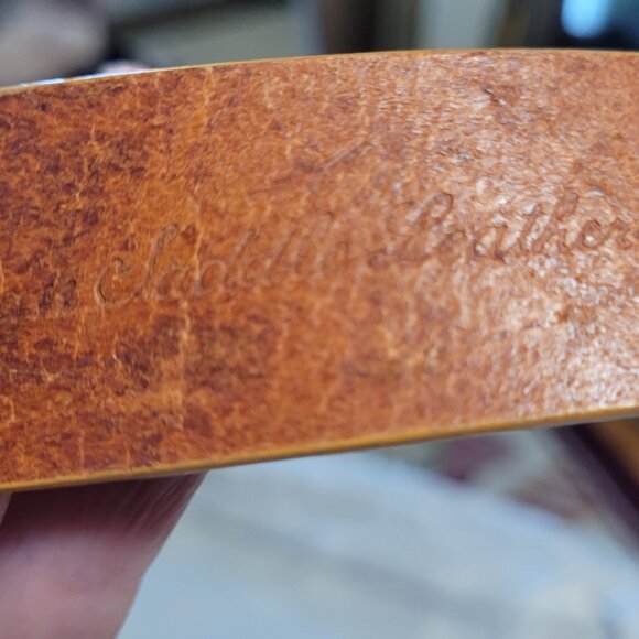 Calvin Kein Italian Saddle Leather Belt with Silver Buckle Medium - Picture 3 of 4